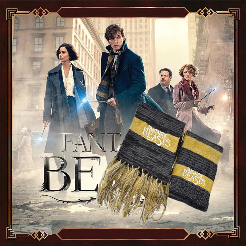 Фантастические звери и где их найти, Newt Scamander шарф, мужской шарф, шарфы, модные аксессуары, женский зимний шарф с кисточками