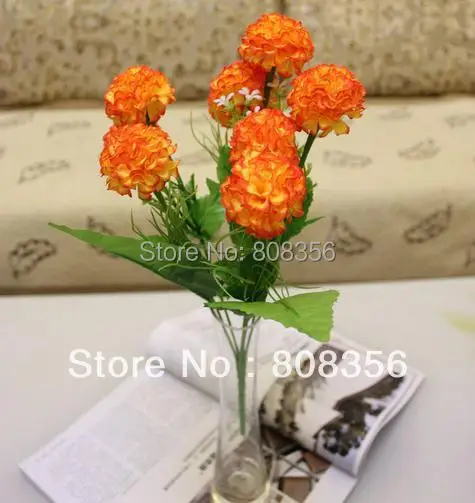 Новые 8 шт. 35 см Длина Моделирование искусственных цветов растения мяч куст