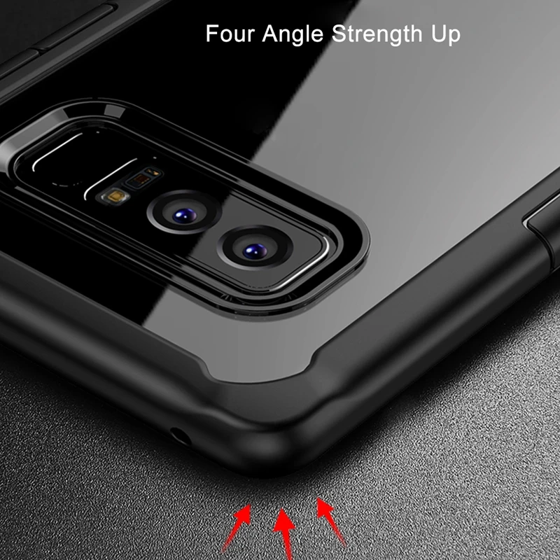 IPAKY For Samsung Note 8 Case Luxury Armor TPU + PC Bumper Soft Transparent Back Cover Original Anti Knock | Мобильные телефоны и