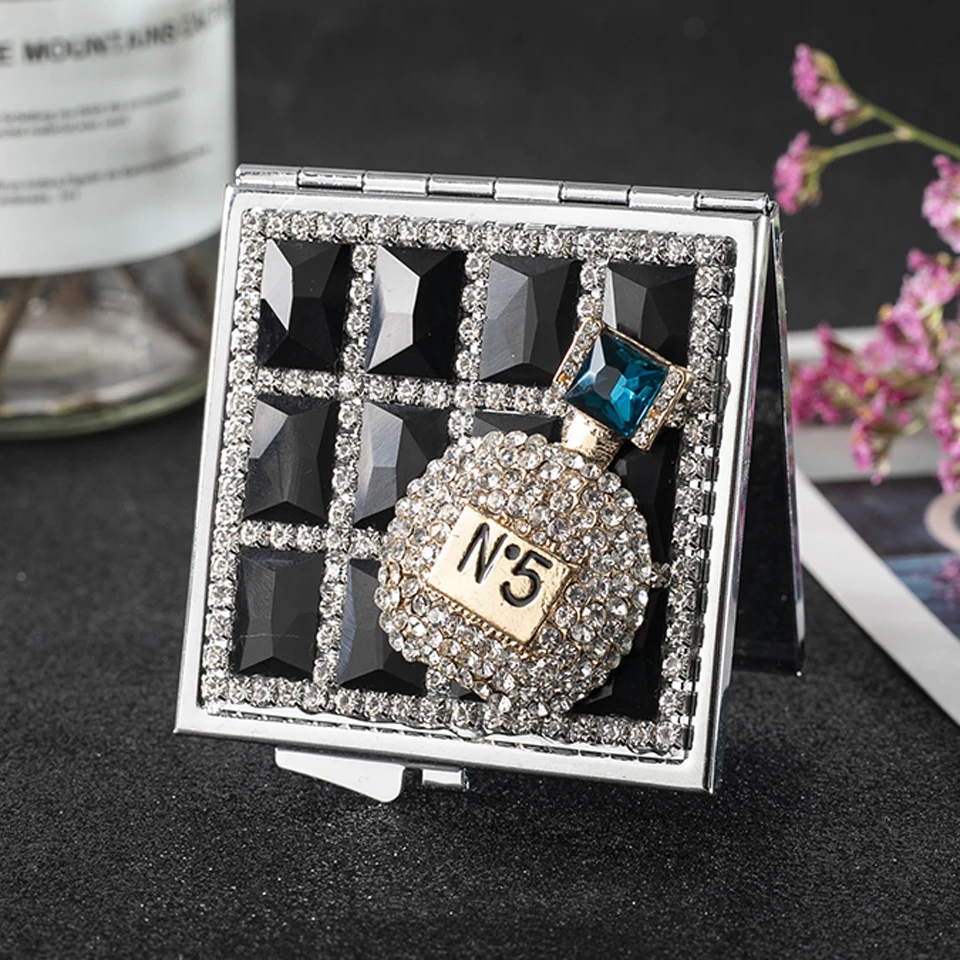 Мини карманный косметическое зеркало для макияжа 2 стороны складное небольшое