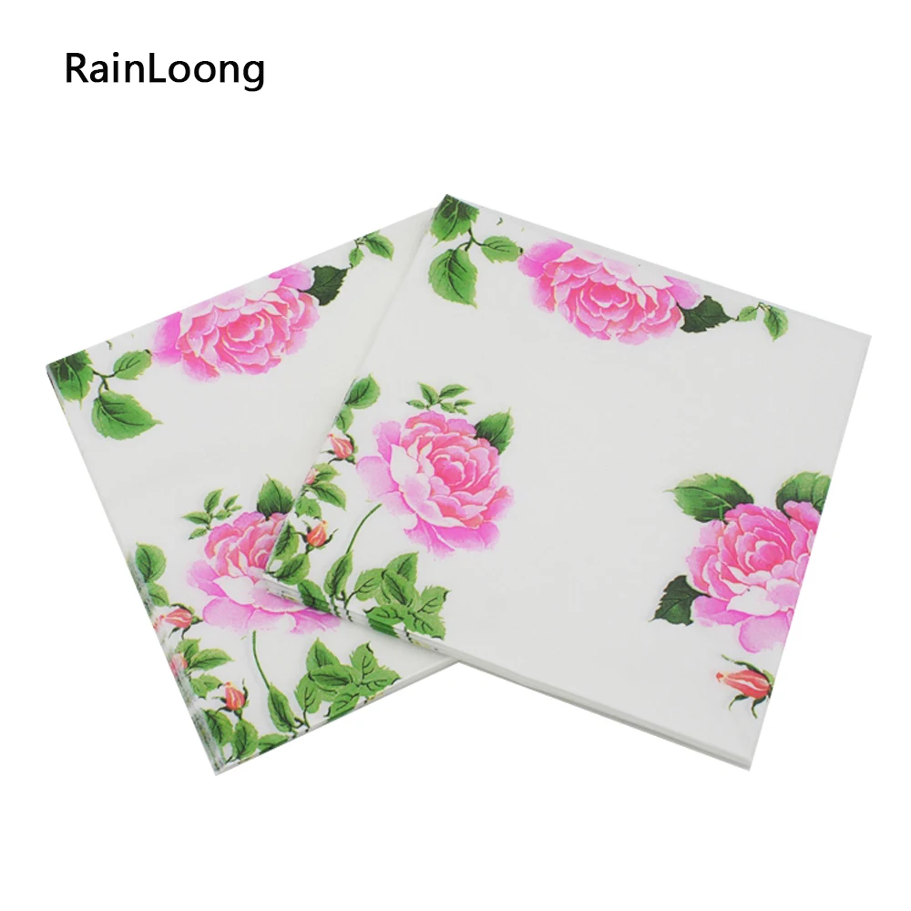 [RainLoong] камелии Бумага декоративные печатной Para Festas & вечерние поставить
