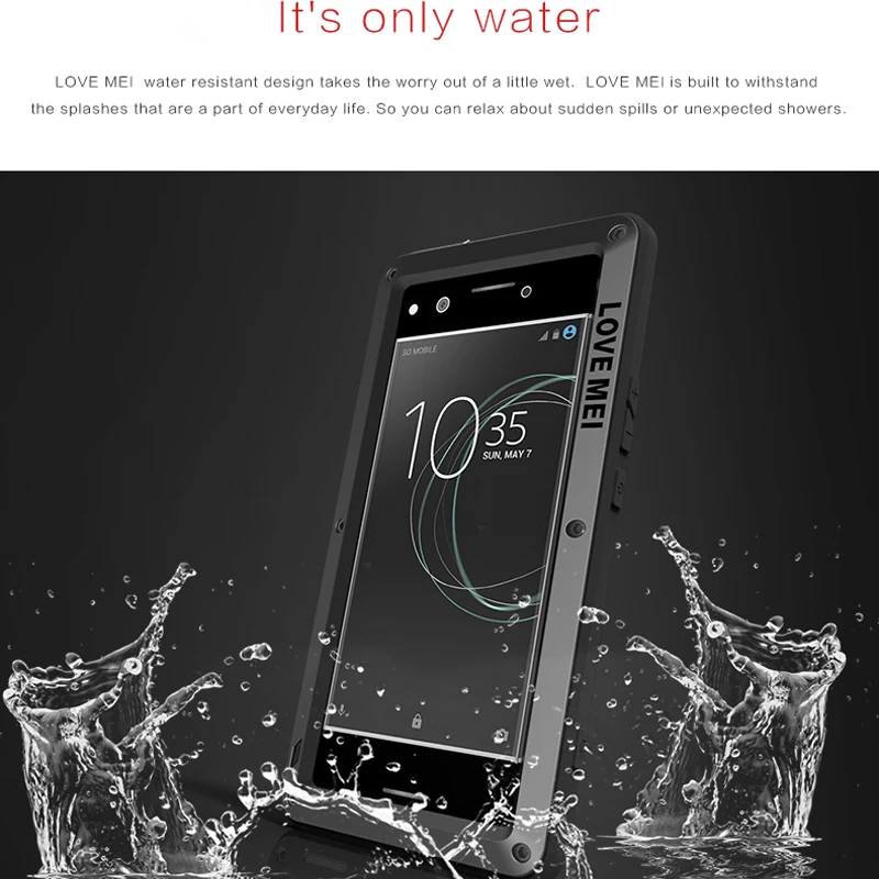 Xperia Z5 3Proof Case LOVEMEI Powerful Metal for SONY XZ Primium Luxury Aluminum Dirt Waterproof Shockproof Cover | Мобильные