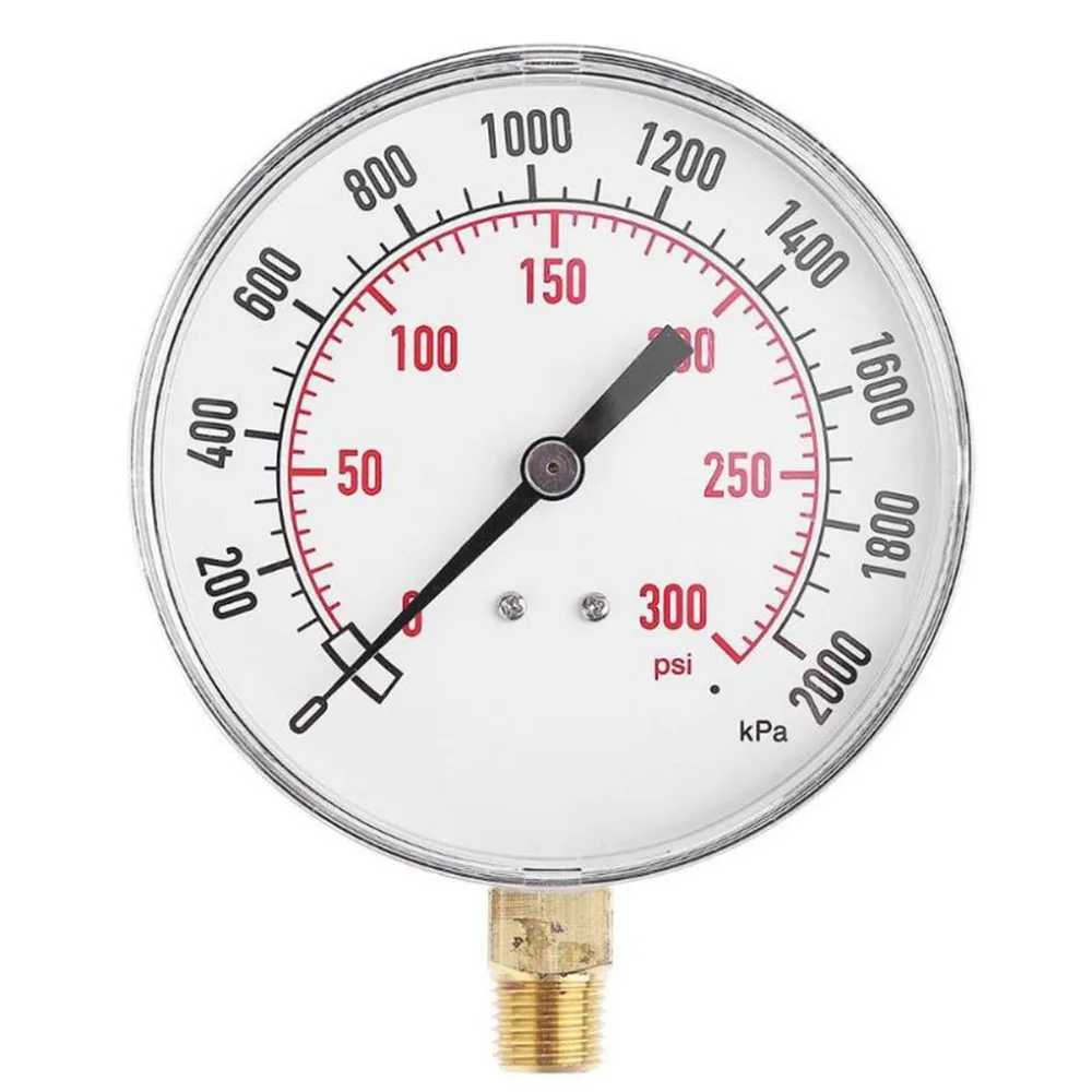 Pressure Gauge 1/4inch NPT Side Mount 0-300psi 20bar Air Compressor Meter Hydraulic Tester | Инструменты