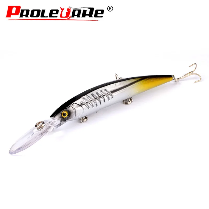 

Proleurre Long tongue Minnow Fishing Lure 14.5cm 12.5g artificial Hard Bait Crankbait Bass carp fishing Wobblers lures Pesca