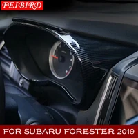 for subaru forester 2019 abs matte carbon fiber center console dashboard instrument screen decoration frame cover trim