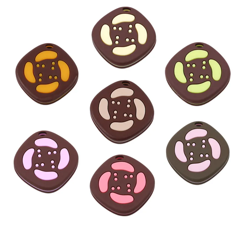 1 peice Teether печенье детский Силиконовый грызунок DIY Teething игрушка Teethers пищевой