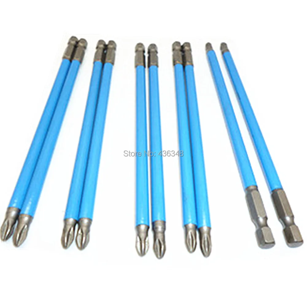 10x150 мм длинные магнитные отвертка Philips Bits Phillips No 2 Bit Нескользящая электрическая 1/4