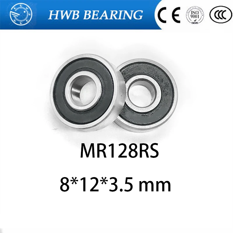 Бесплатная доставка Высокое качество 10 шт MR128 2RS ABEC 5 8*12*3 мм Миниатюрные