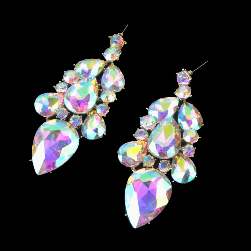 Женский Свадебный комплект из колье и серёг с кристаллами|necklace and earring set|bridal wedding