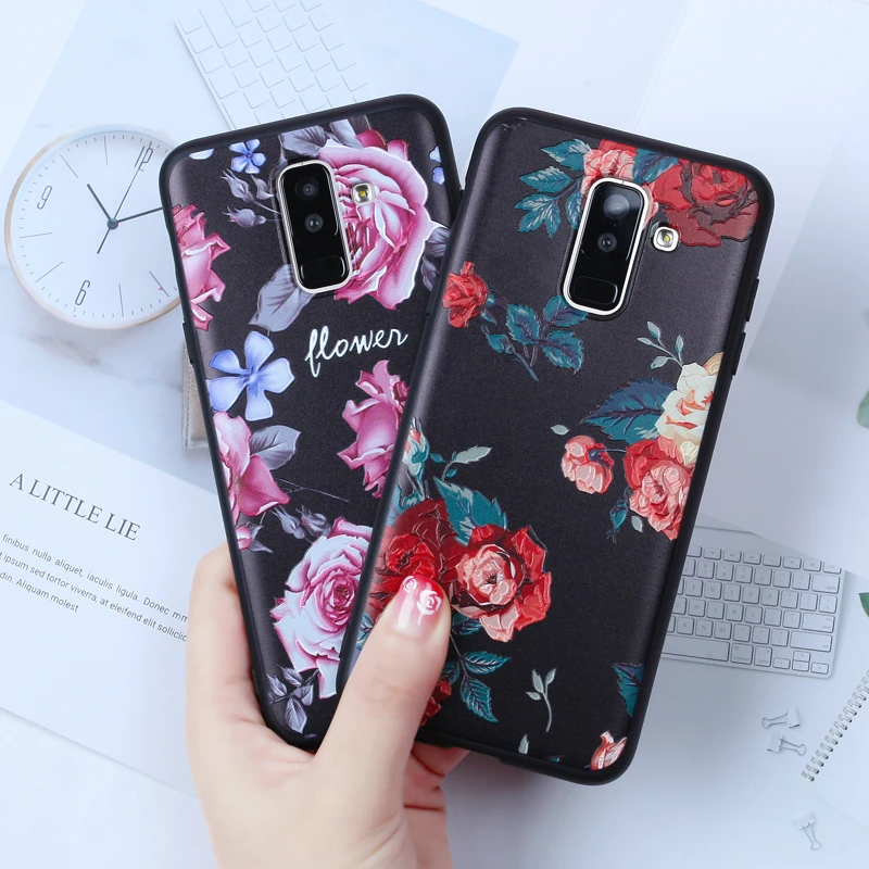 Чехол для Samsung Galaxy A5 2017 J4 J6 J8 2018 A8 A6 Plus S8 S7 Edge S9 Note 9 J2 J3 J5 J7 A3 A7 2016 чехлы с цветами |