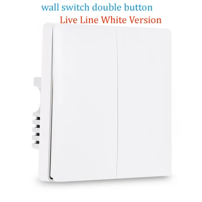 2 key white Светильник для умного дома Aqara Mijia с одной проволокой ZigBee, беспроводной ключ, настенный выключатель через приложение для смартфона - Цвет: 2 key white