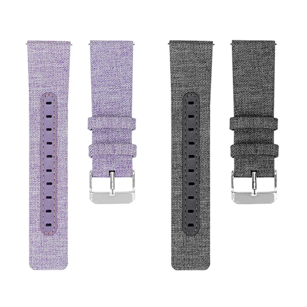 Холщовый кожаный ремешок для Fitbit часы Versa спортивные модные мягкие умные