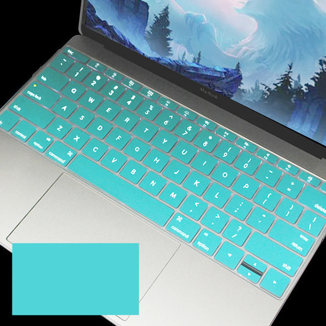 Цветной силиконовый чехол для клавиатуры защитный Apple Macbook Air 11 мягкие наклейки на