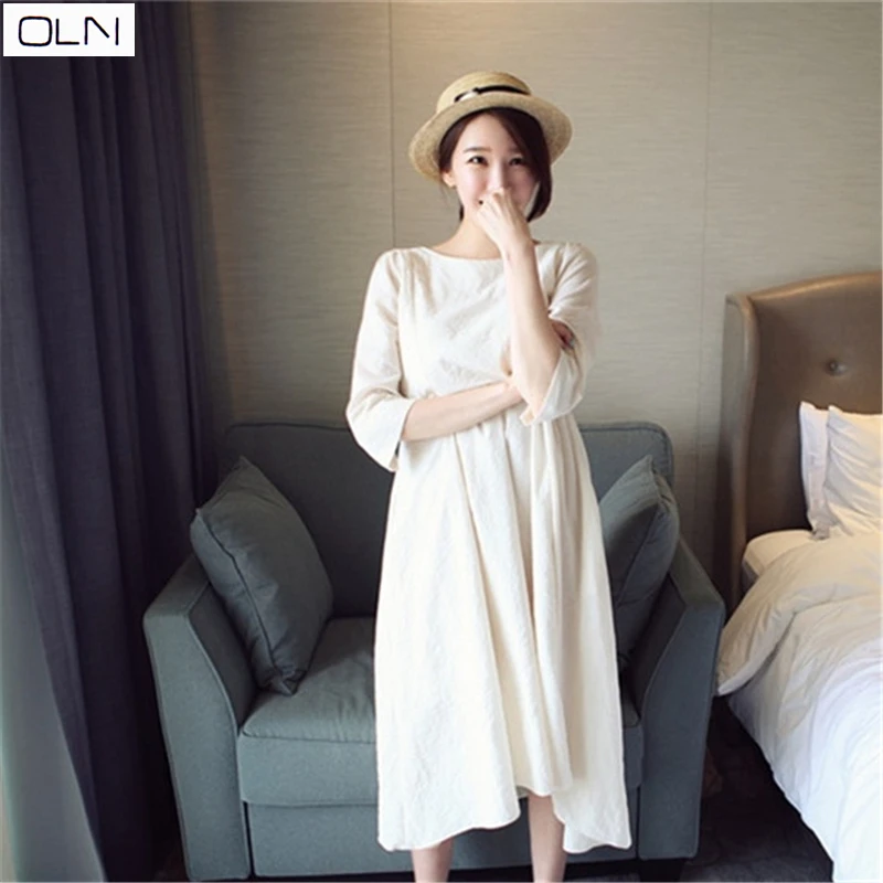Dress Summer Korean ladies temperament seven-point sleeves Slim suit collar bag hip sexy waist fashion dress women send belt | Женская