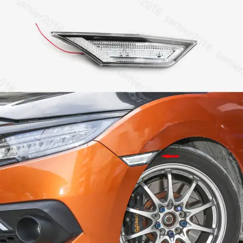 

2x Fit For Honda Civic 16-17 LED Turn Signal Blinker Daytime Running Light Lamp