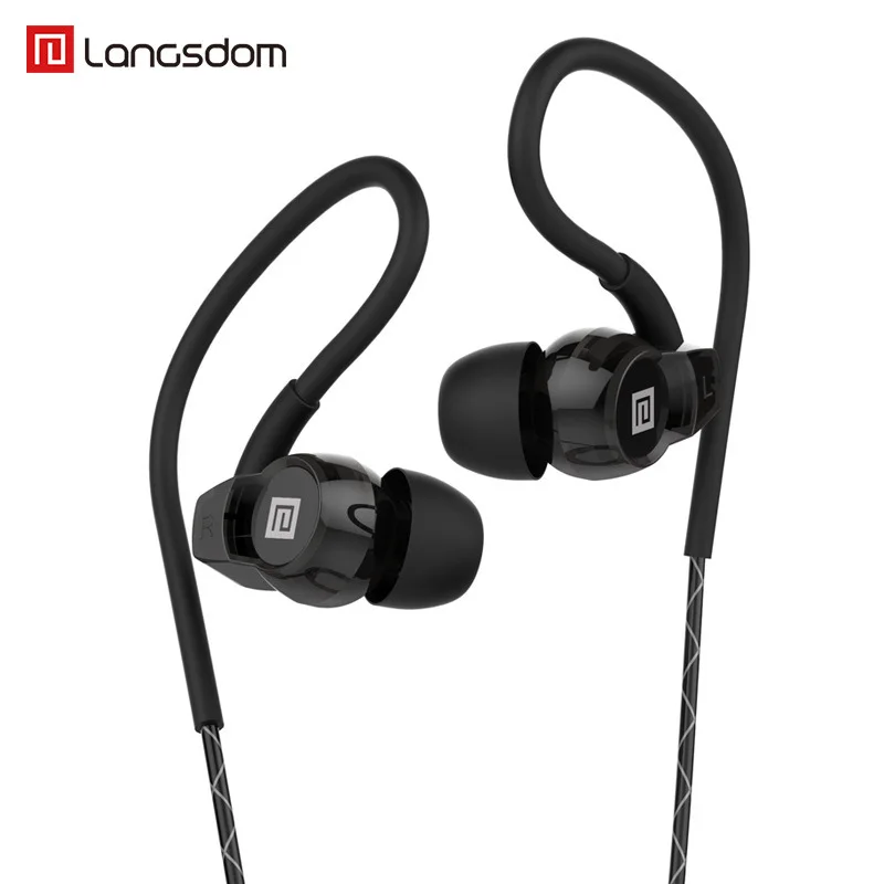 Langsdom спортивные Bluetooth наушники BS80 портативный супер бас стерео с микрофонами