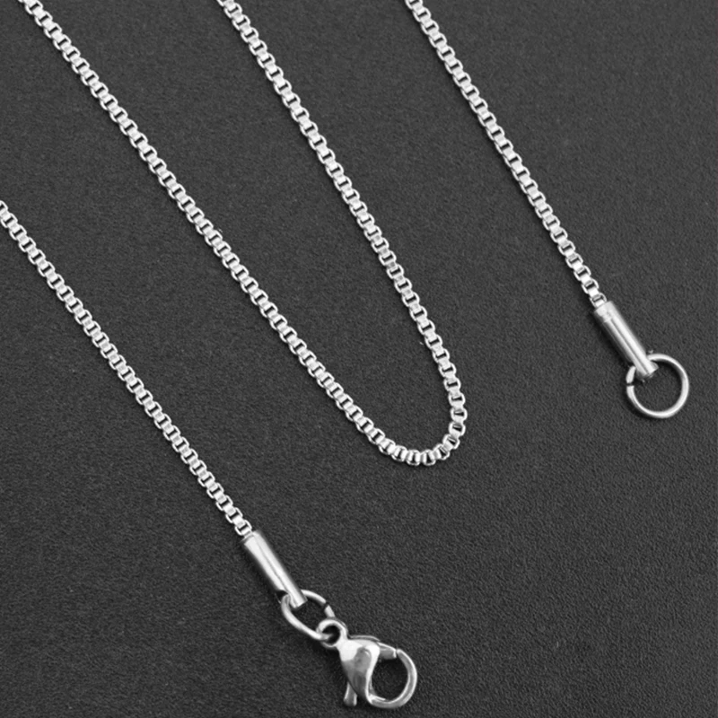 Ожерелье цепочка из нержавеющей стали 45 см 50 2 шт./лот 2019|2mm|package |