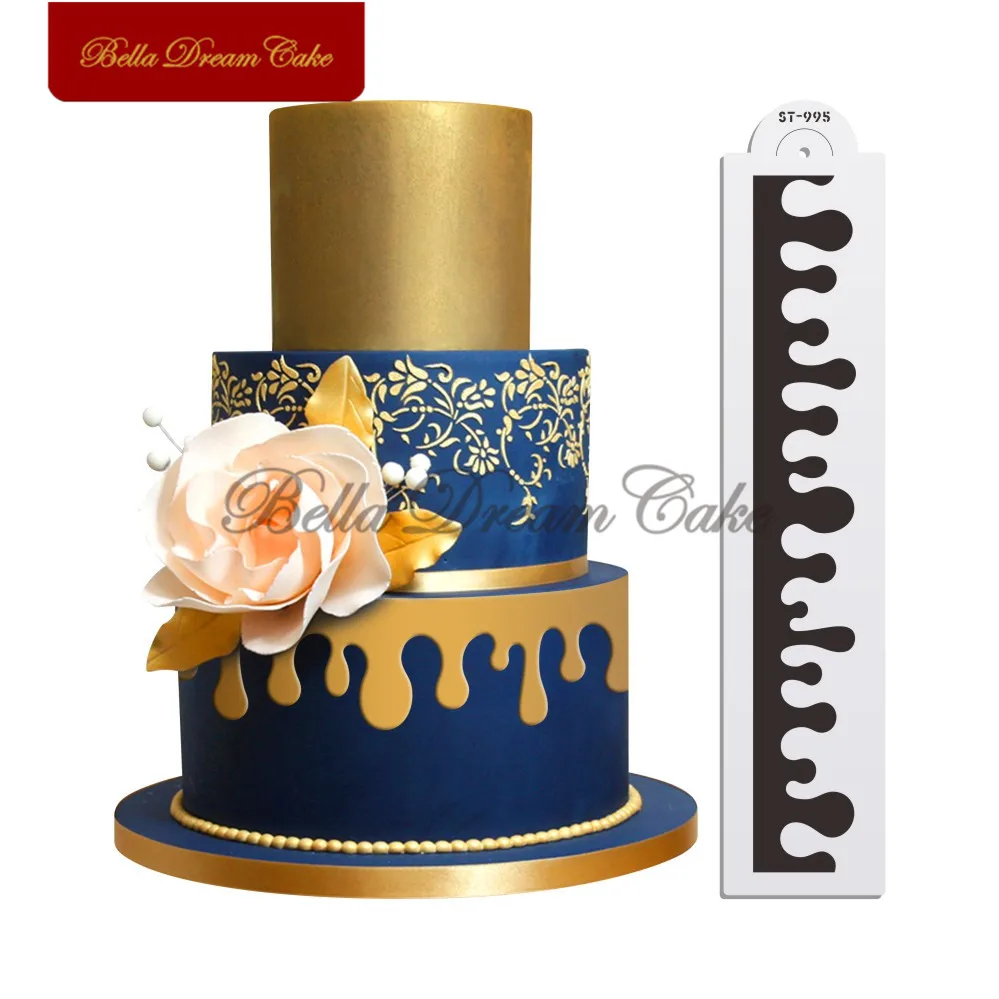 

Water Drop Cake Stencil Lace Fondant Cake Border Template Chocolate Cake Stencils For Wedding Cake Decorating Tool Bakeware