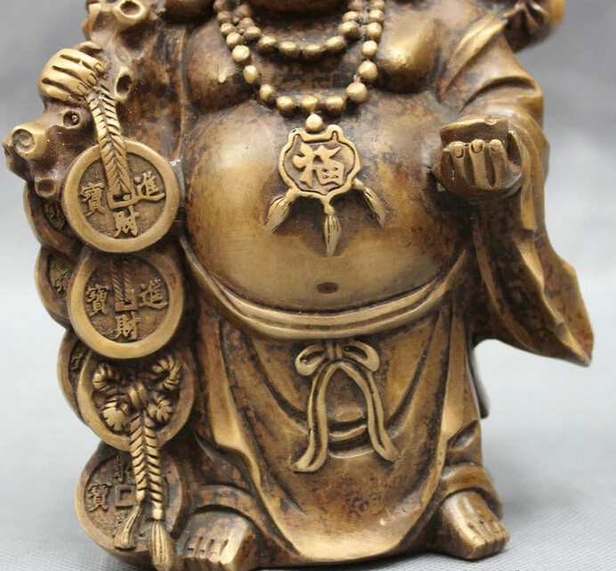 Быстрая доставка USPS в США S1408 народная китайская бронза Буддизм монета юаньбао фу