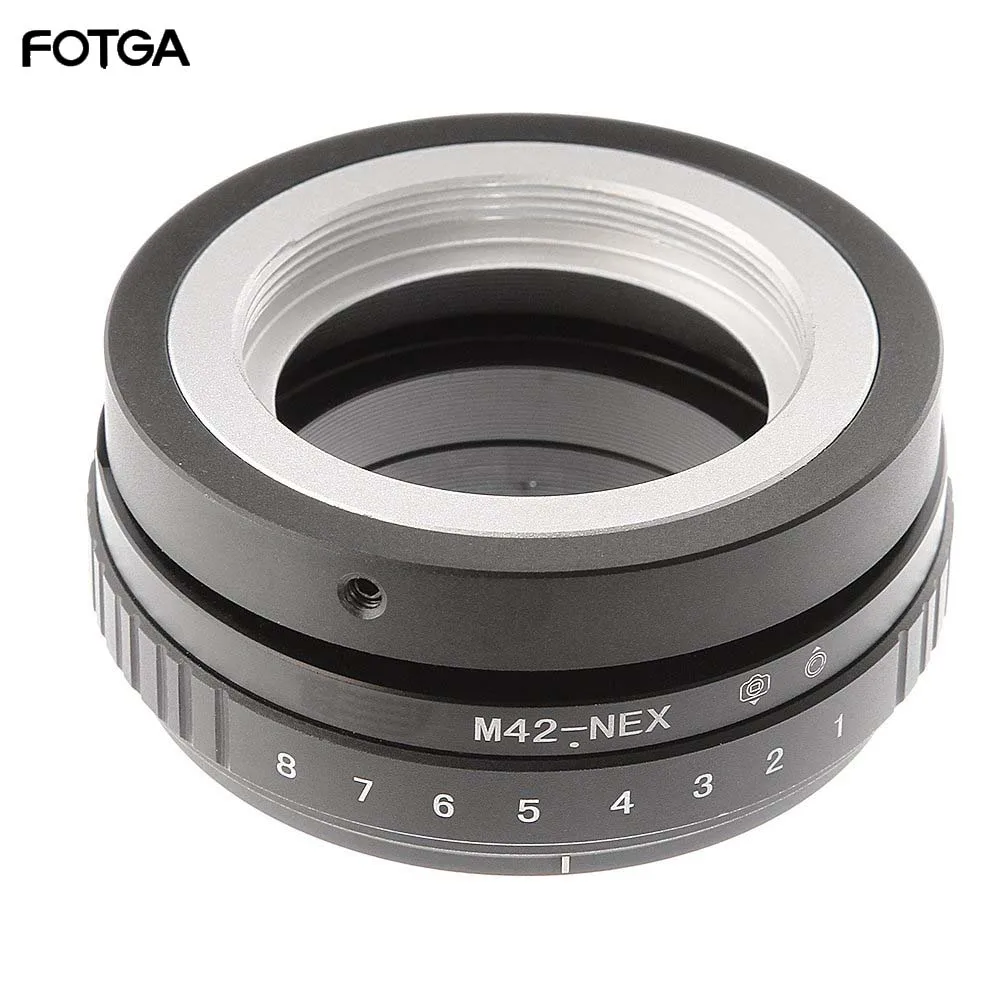FOTGA-anillo adaptador de cambio de inclinación para lente M42 a Sony NEX E, montaje de cámara, ILCE-7, A7S, A7R II, A5100