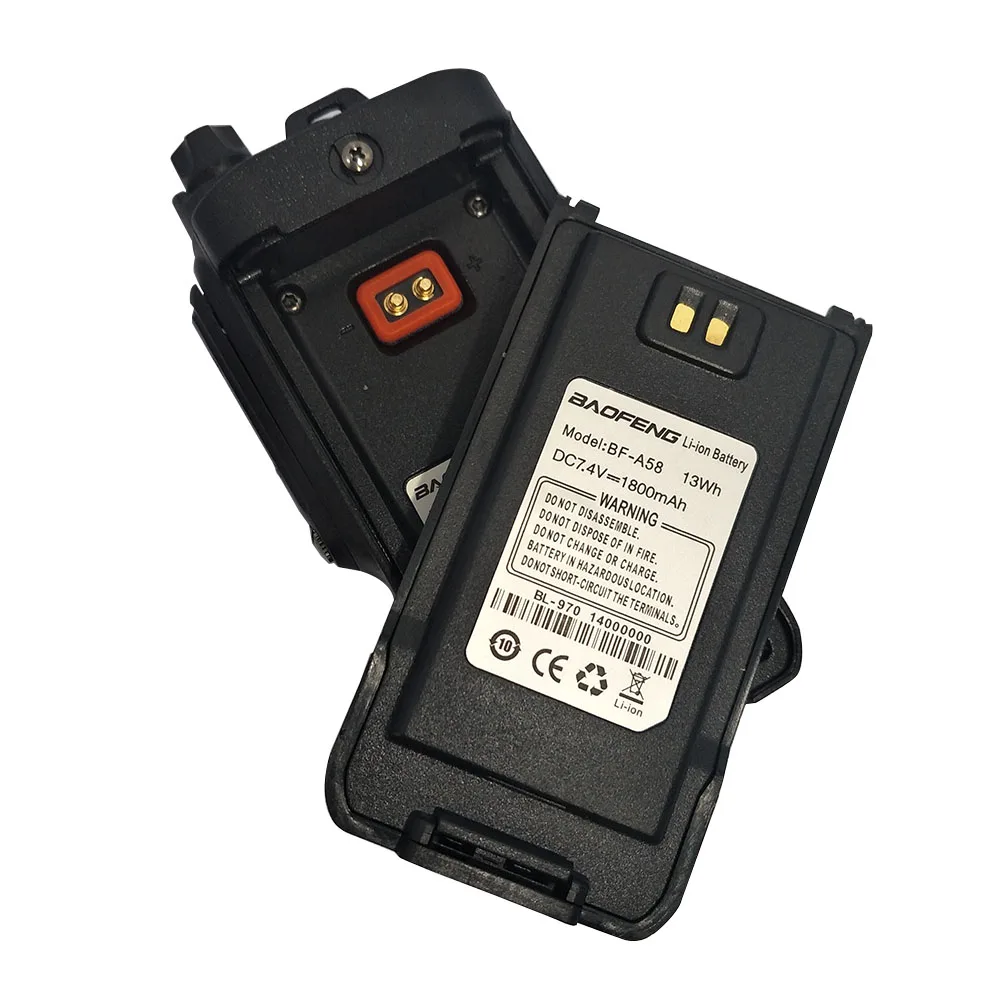 Аккумулятор Baofeng A58 7,4 v 1800mah литий-ионный аккумулятор для BF A58 двухстороннее радио