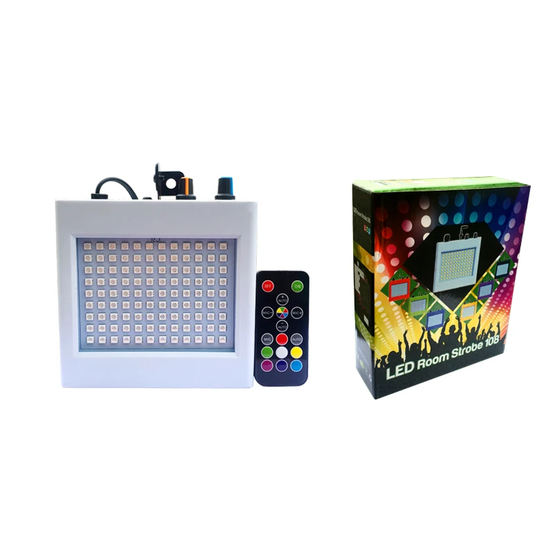 108 LED смешанных сцене музыкальный центр стробоскоп RGB цветомузыка лазерный проектор светомузыка диско шар прожектор пульт звук активации диско лампа гала- свадьба KTV DJ мигающий свет лампы