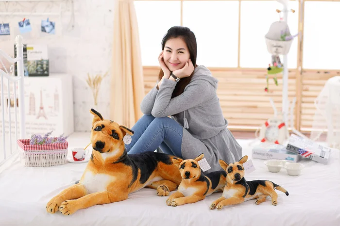 Гигантский плюшевый игрушка для собак реалистичные мягкие животные немецкая собака овчарка Плюшевые игрушки подарок для детей