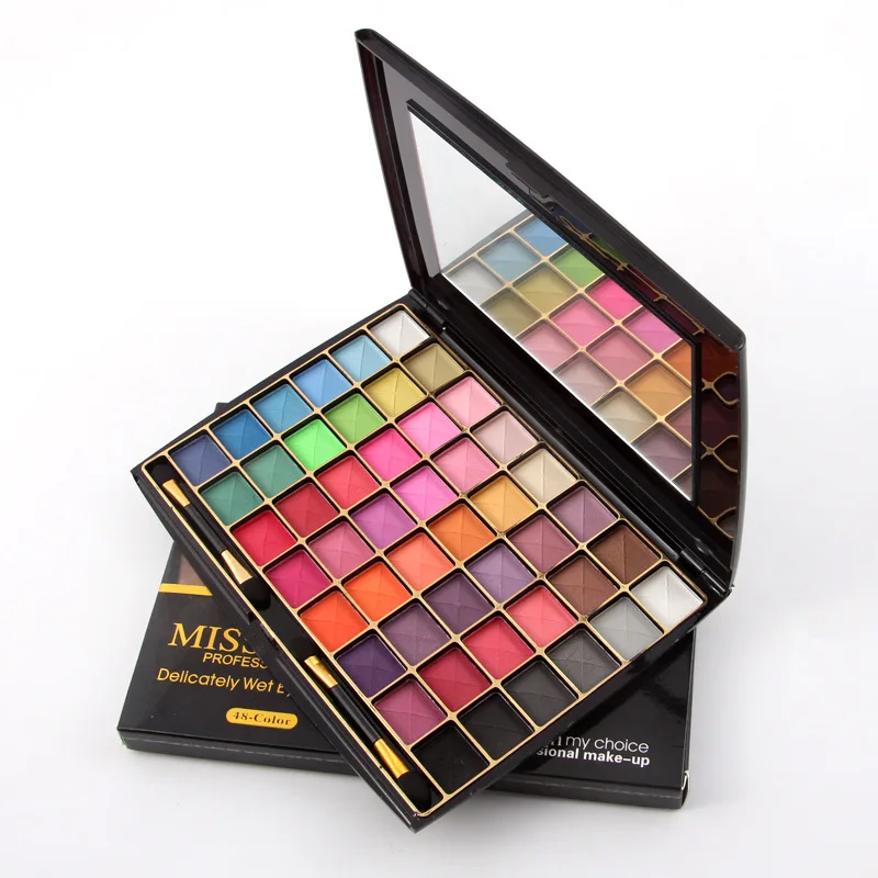 MISS ROSE Eye Shadow 48 color metallic matte makeup dish plate 1 box package of freight |