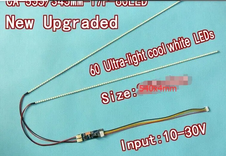 

5 PCS 540 mm brillo ajustable CCFL led tira kit, actualizacion 24 pulgadas lcd monitor led bakclight