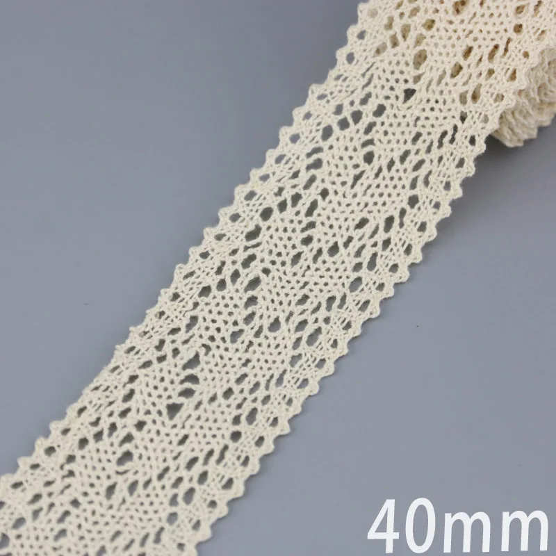 1 2 м/лот) хлопковая кружевная Лента Бежевый DIY ручной работы Свадебная вечеринка Ремесло Подарочная упаковка лоскутное крючком кружевные ленты - Цвет: 1