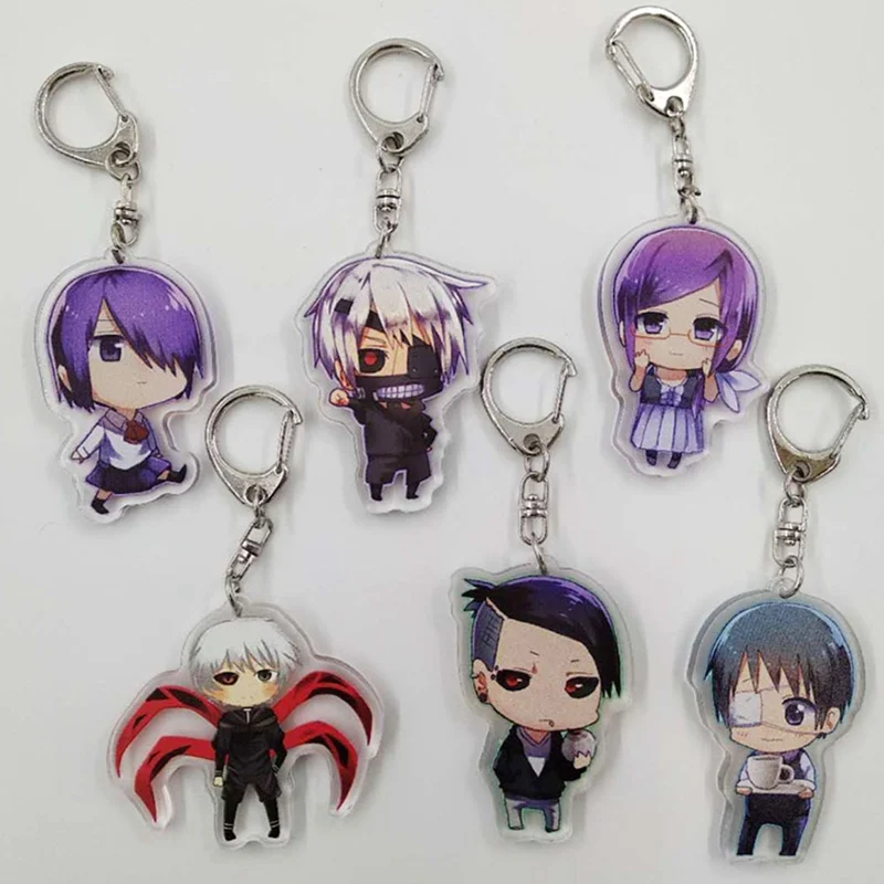 Tokyo Ghoul Kirishima Touka Мягкий Каучуковый брелок кольцо для ключей подвеска аниме
