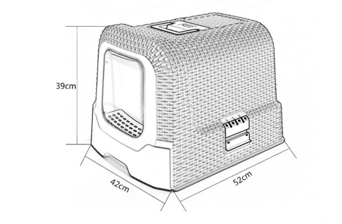 

15%,Closed Litter Box Cat Toilet Cat Litter Deodorization Big Size Thicker Pressure Material Anti-splash Pedal with Tool