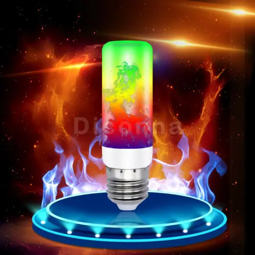 4 режима E27/26 LED эффект пламени огнеупорная лампа Мерцающая Декор|Светофор| |