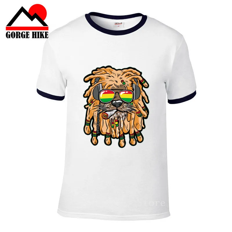 Мужская футболка Parody Rastafari RASTA LION Повседневная унисекс | одежда