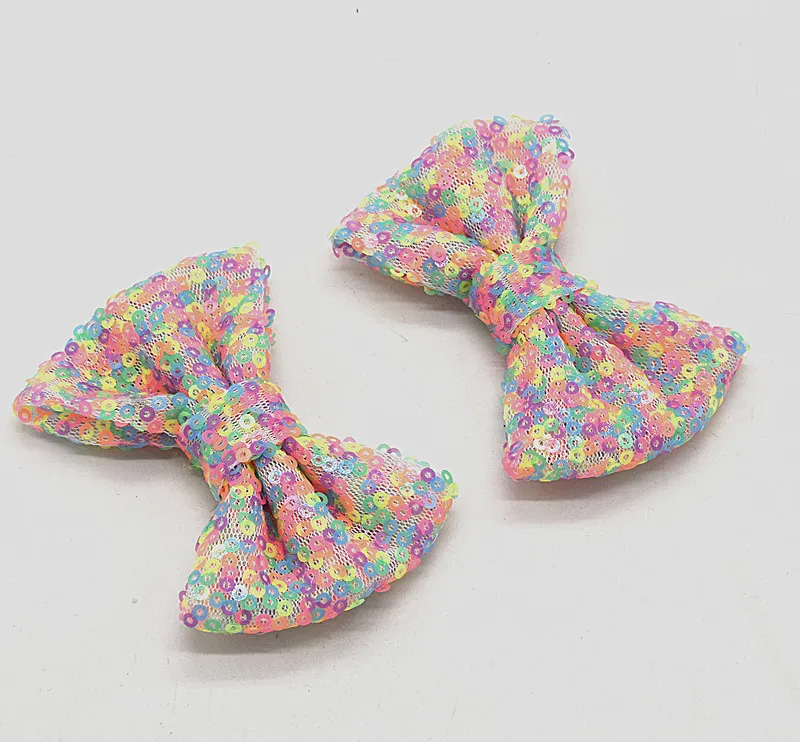 30 pcs/lot 8cm 10cm 12cm colorful sequin bow 2019 hot sale DIY hair accessories |