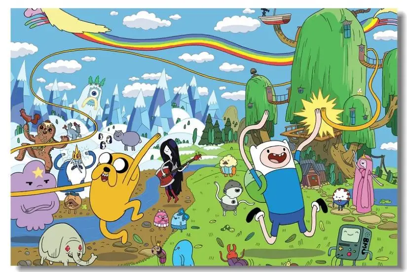 Для украшения дома из мультфильма Время приключений плакат пользовательские