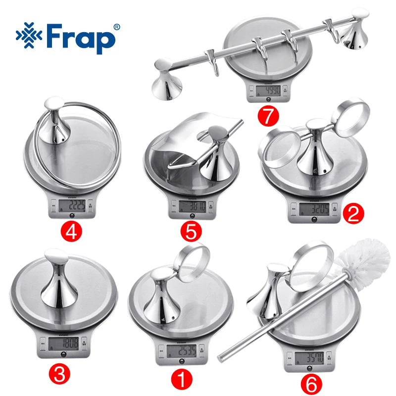 Frap 7 шт. аксессуары для ванной комнаты крюк полотенце кольцо стакан зубной щетки