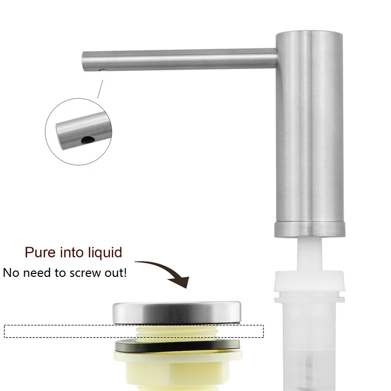 304 кухонная раковина из нержавеющей стали диспенсер для жидкого мыла 17 унций (500