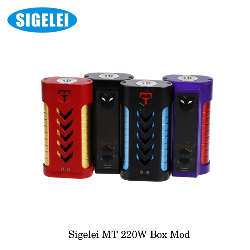 220 Вт электронная сигарета Оригинал Sigelei MT TC поле Mod работает на 18650 батарея не