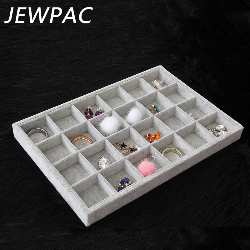 JEWPAC 24 Сетки Ювелирные Изделия Дисплей лоток кольцо/серьги/ожерелье/кулон