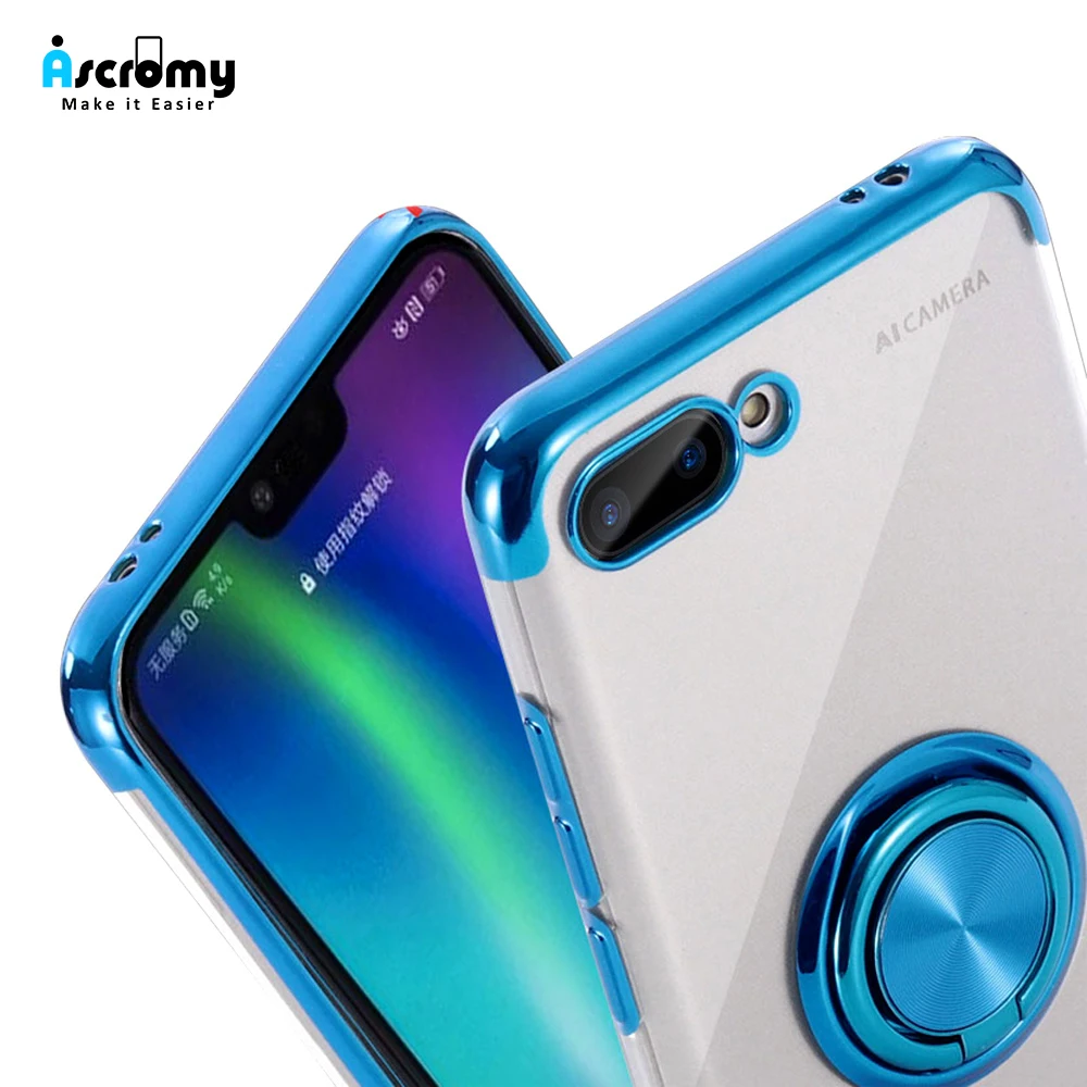 Ascromy чехол для телефона Huawei Honor 10 силиконовый ТПУ прозрачный Чехол Подставка