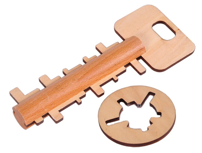 4 шт./компл. IQ металлический деревянный ключ звезда веревка пазл разум логика