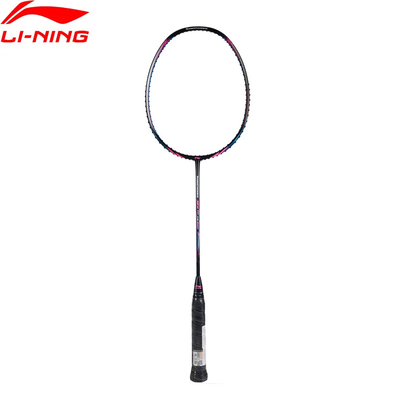 Li-Ning турбо зарядка 9II ежедневные ракетки для бадминтона атака одна ракетка подкладка профессиональная Спортивная ракетка AYPM316 EJFM18
