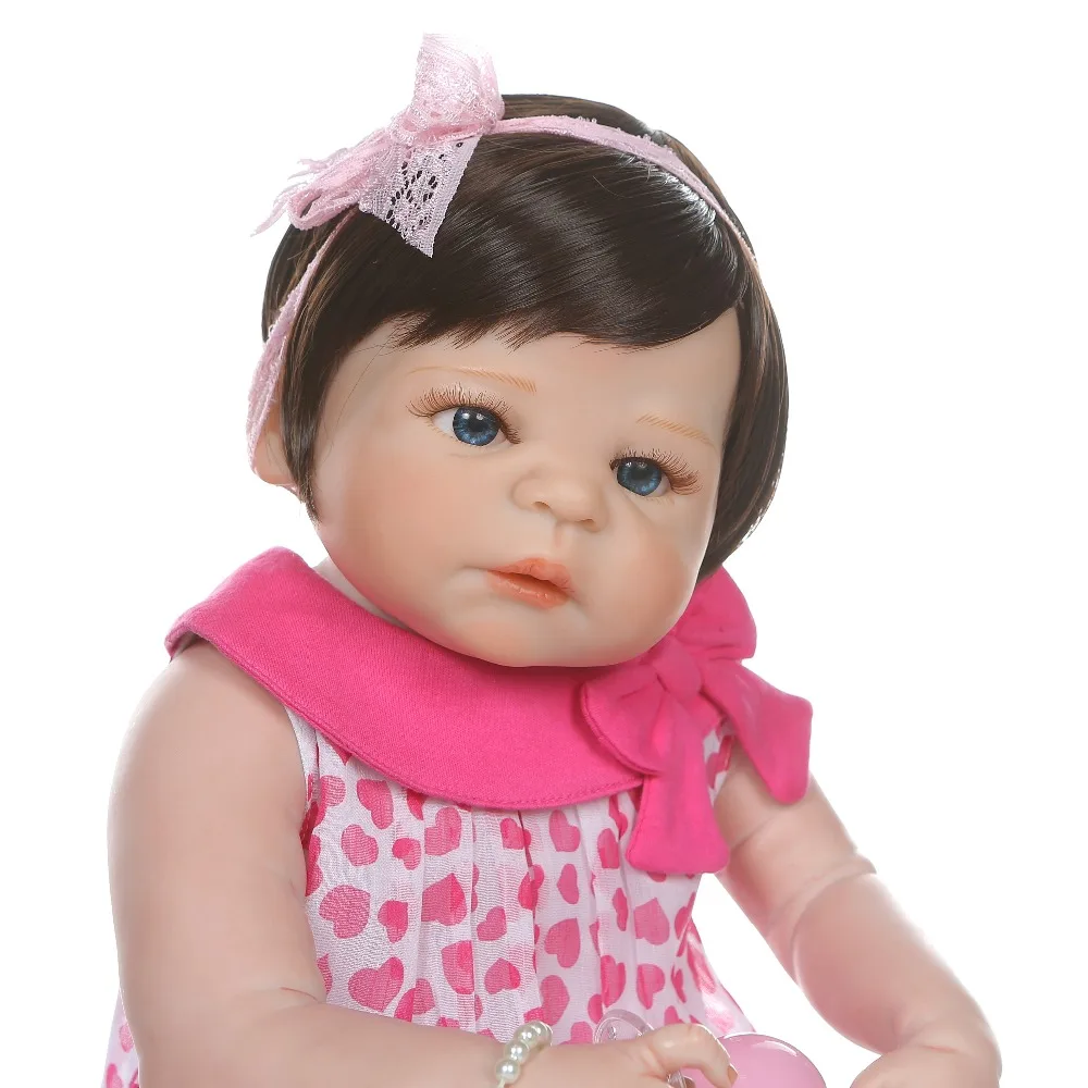NPK 56 см кукла bebe reborn baby girl victoria силиконовая игрушка для ванны с полным корпусом 100%