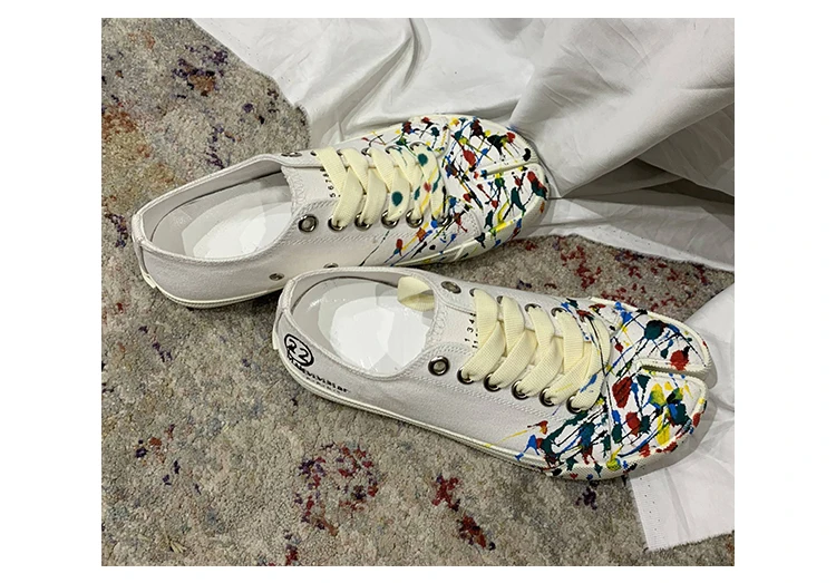 Г., Новое поступление, Весенняя женская обувь, zapatos mujer цветные женские кроссовки на шнуровке, женская обувь на плоской подошве, Tabi, стильная обувь, Chaussures Femmes