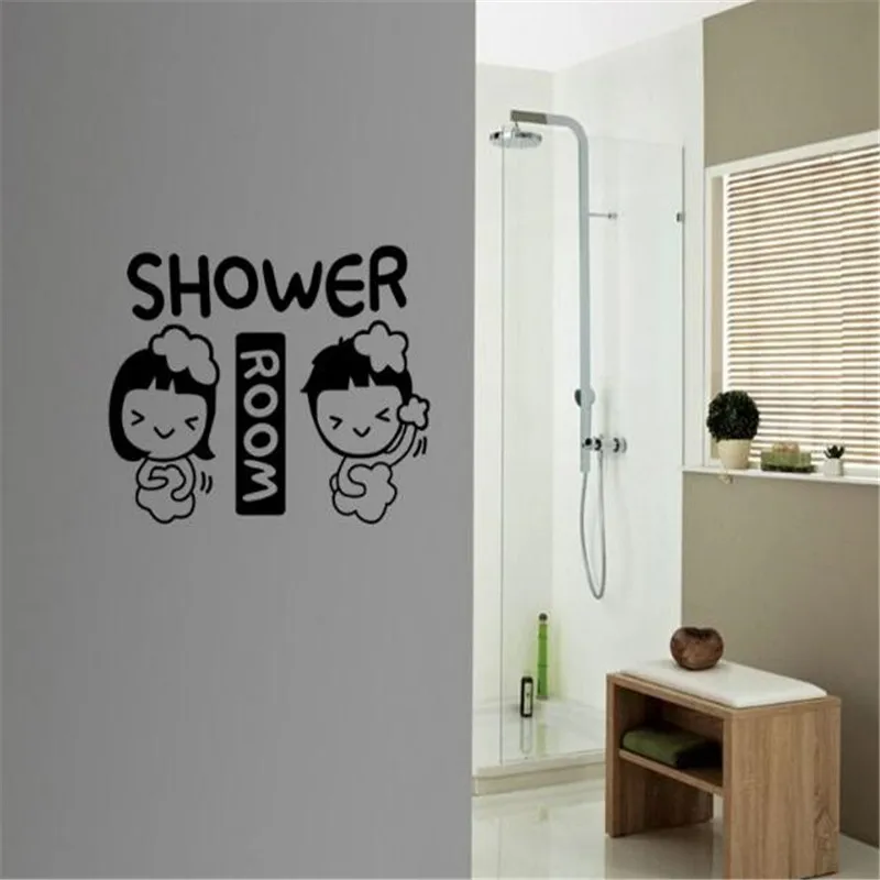 IDFIAF наклейки на стену для ванной комнаты стеклянных дверей Милая Детская