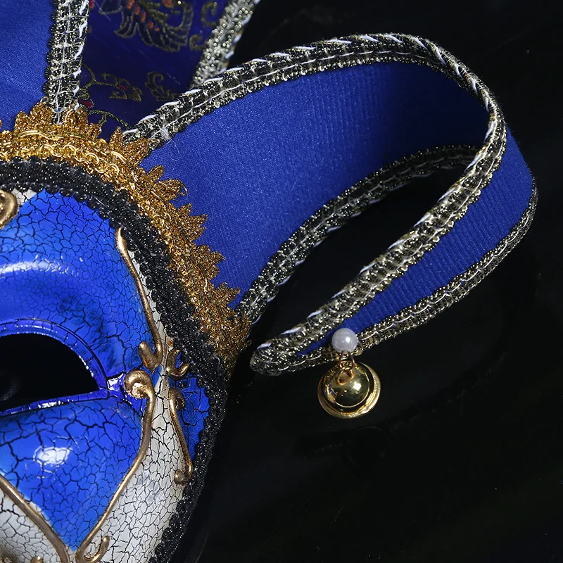1pcs Clown Masquerade Mask Venetian Bell Masks Halloween Maske Mascaras Cosplay Jester Costume Drama Party Carnival Masque Props | Дом и сад