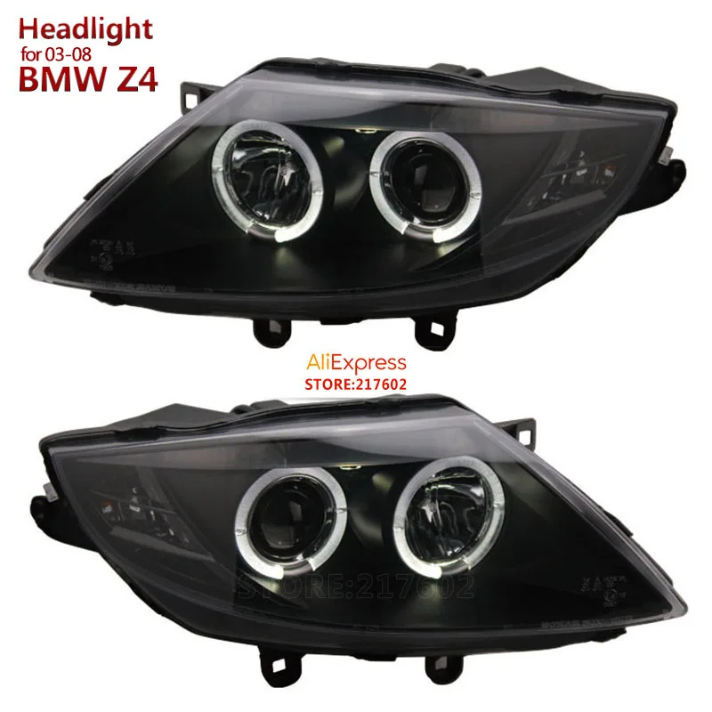 Для BMW Z4 E85 Angel eye проектор bi-xenon объектив фары в сборе подходит 2003-2008 год автомобили