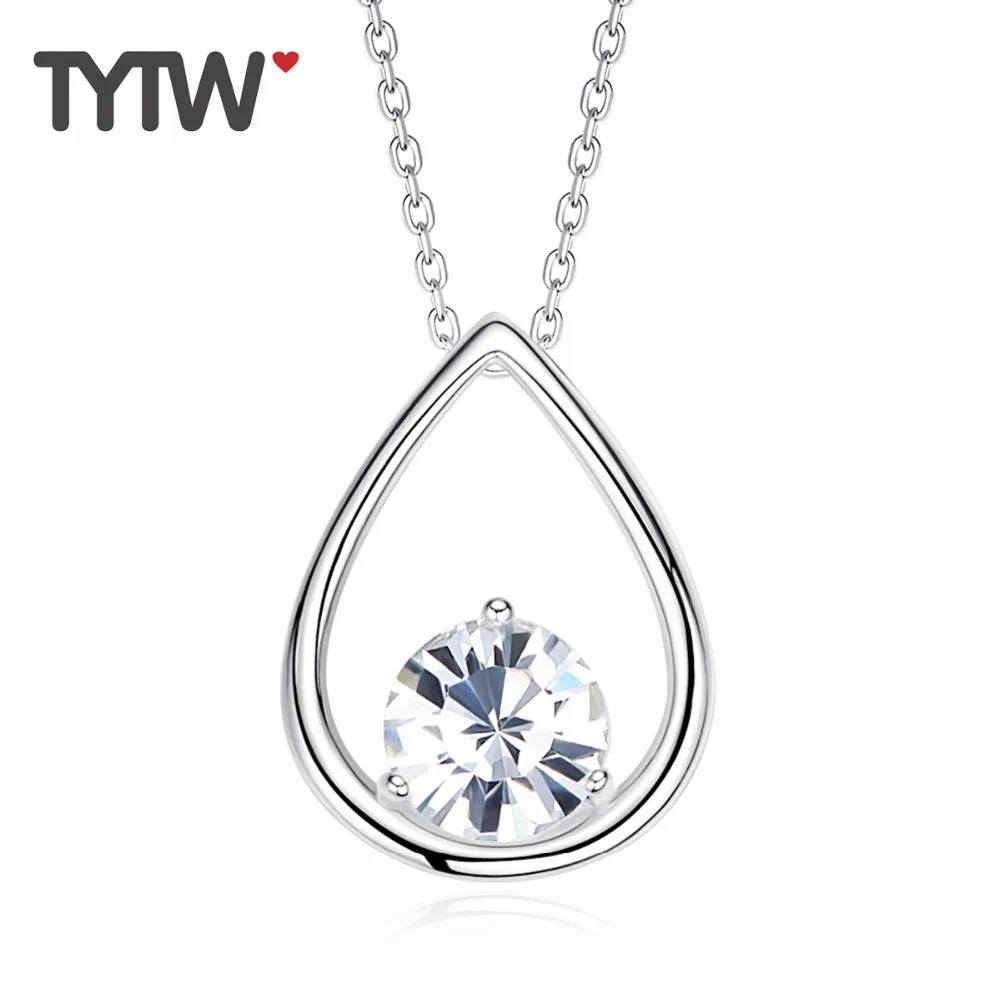 Женское ожерелье из серебра 925 пробы с подвеской в виде капли | Украшения и