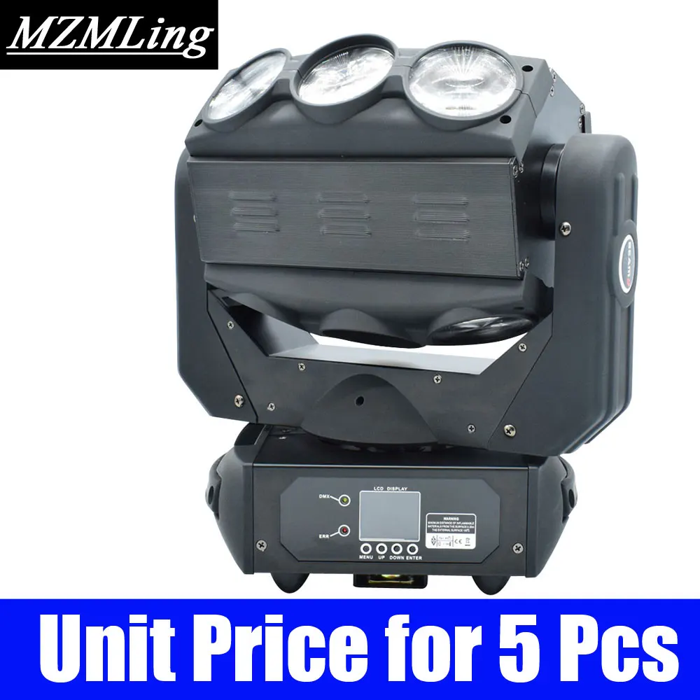 Unit Price for 5 Pcs 9x12 Вт RGBW светодиодный прожектор DMX512 на светодиоде Moving головной свет DJ/бар/вечерние/шоу/сценический свет светодиодный сценический аппарат - Цвет: Unit Price for 5 Pcs